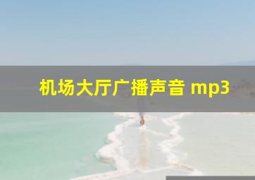 机场大厅广播声音 mp3